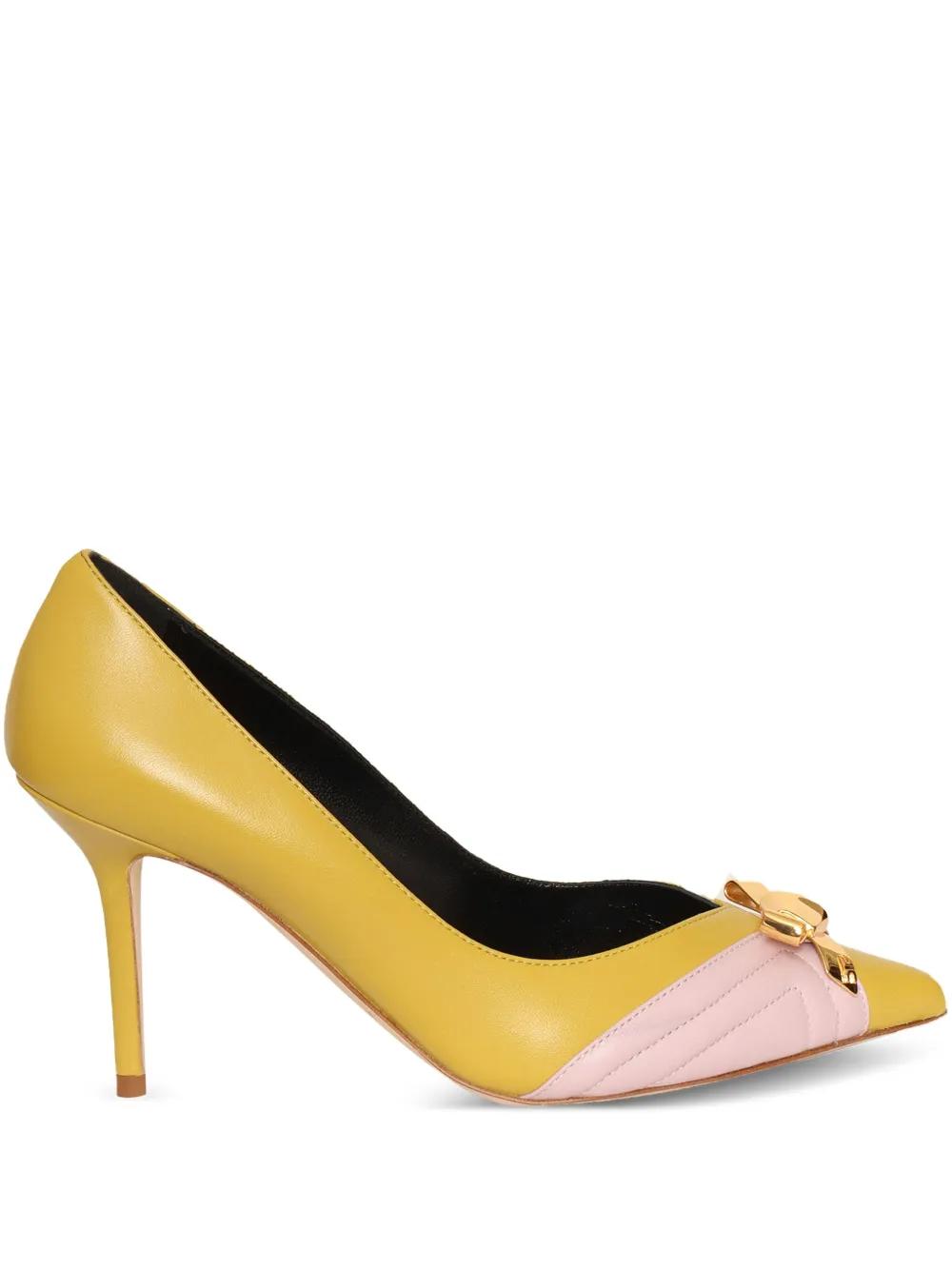 シューズ・サンダルその他 ELISABETTA FRANCHI Woman Pumps Yellow Cream SA12B 193 elisabetta-franchi-yellow-