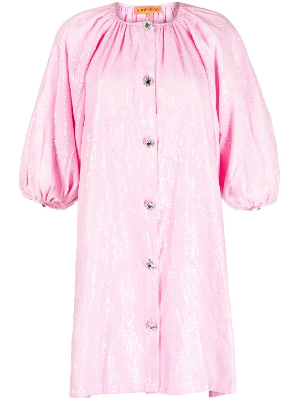 Stine Goya Yordano Sequin-embellished Dress in Pink | Lyst UK