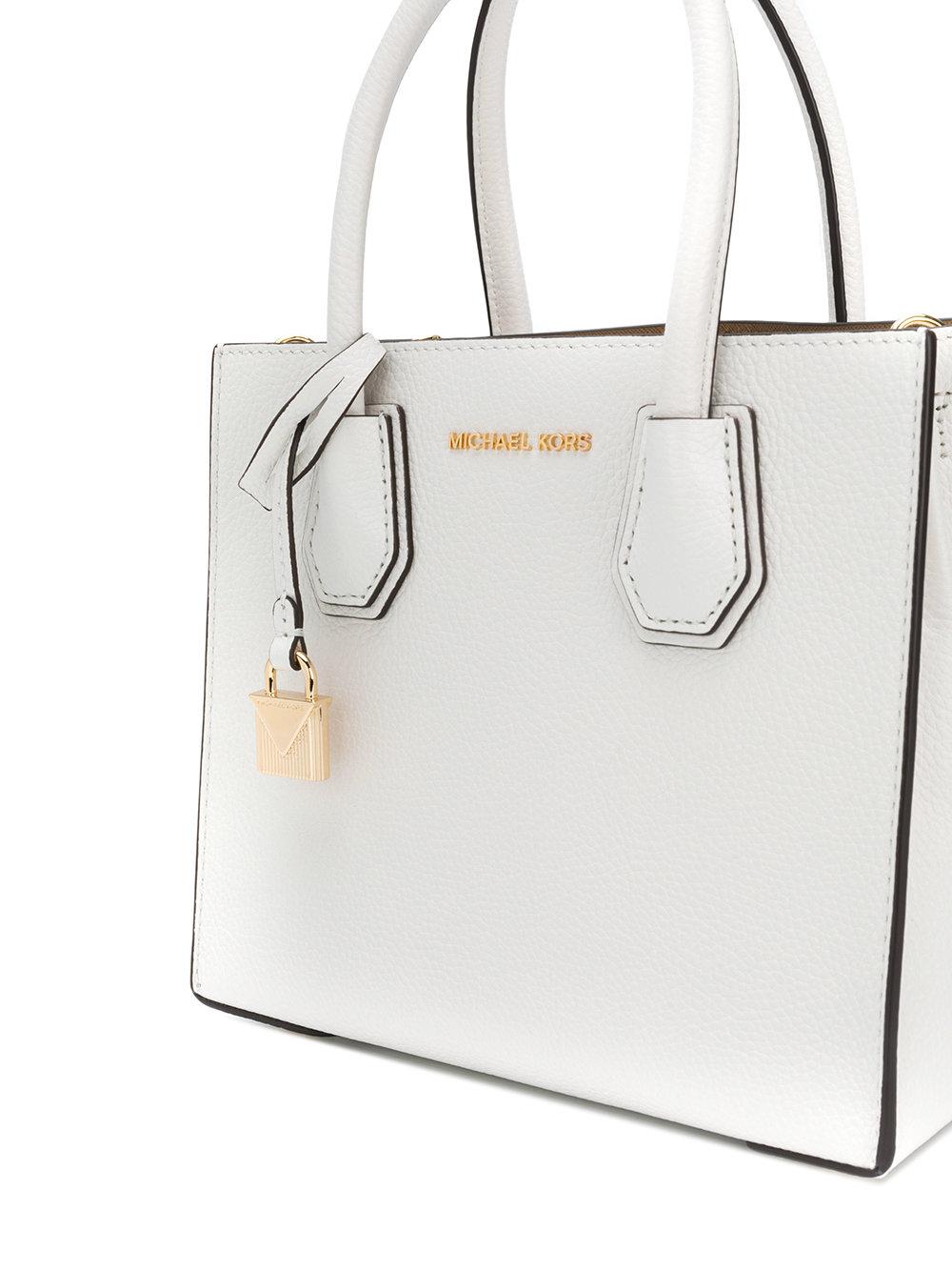 MICHAEL Michael Kors Square Tote in White | Lyst