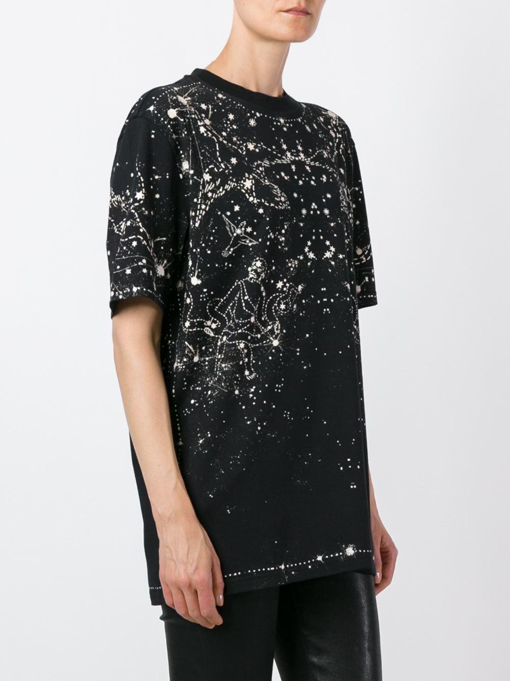 Givenchy Constellation Print T-shirt in Black | Lyst