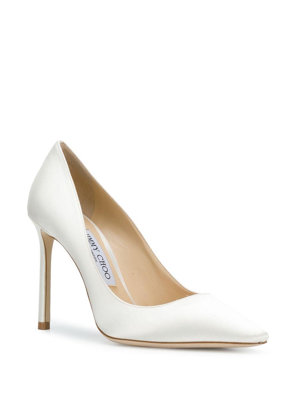 Jimmy Choo Leather Romy 100 Pumps in White - Save 54% - Lyst