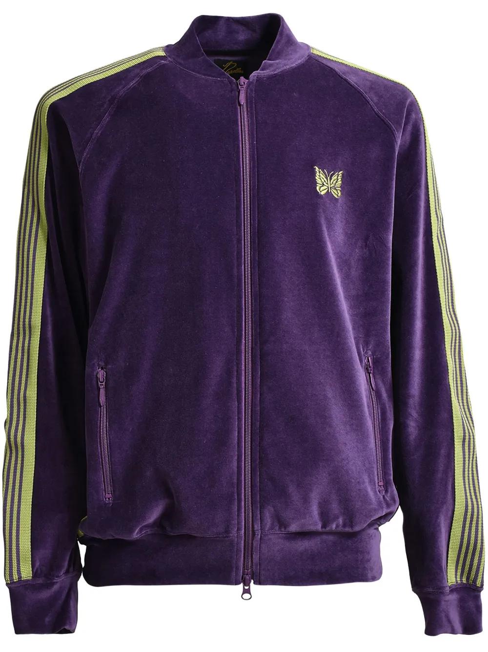 Needles Side-Stripe Velour Track Jacket in Purple for Men | Lyst UK