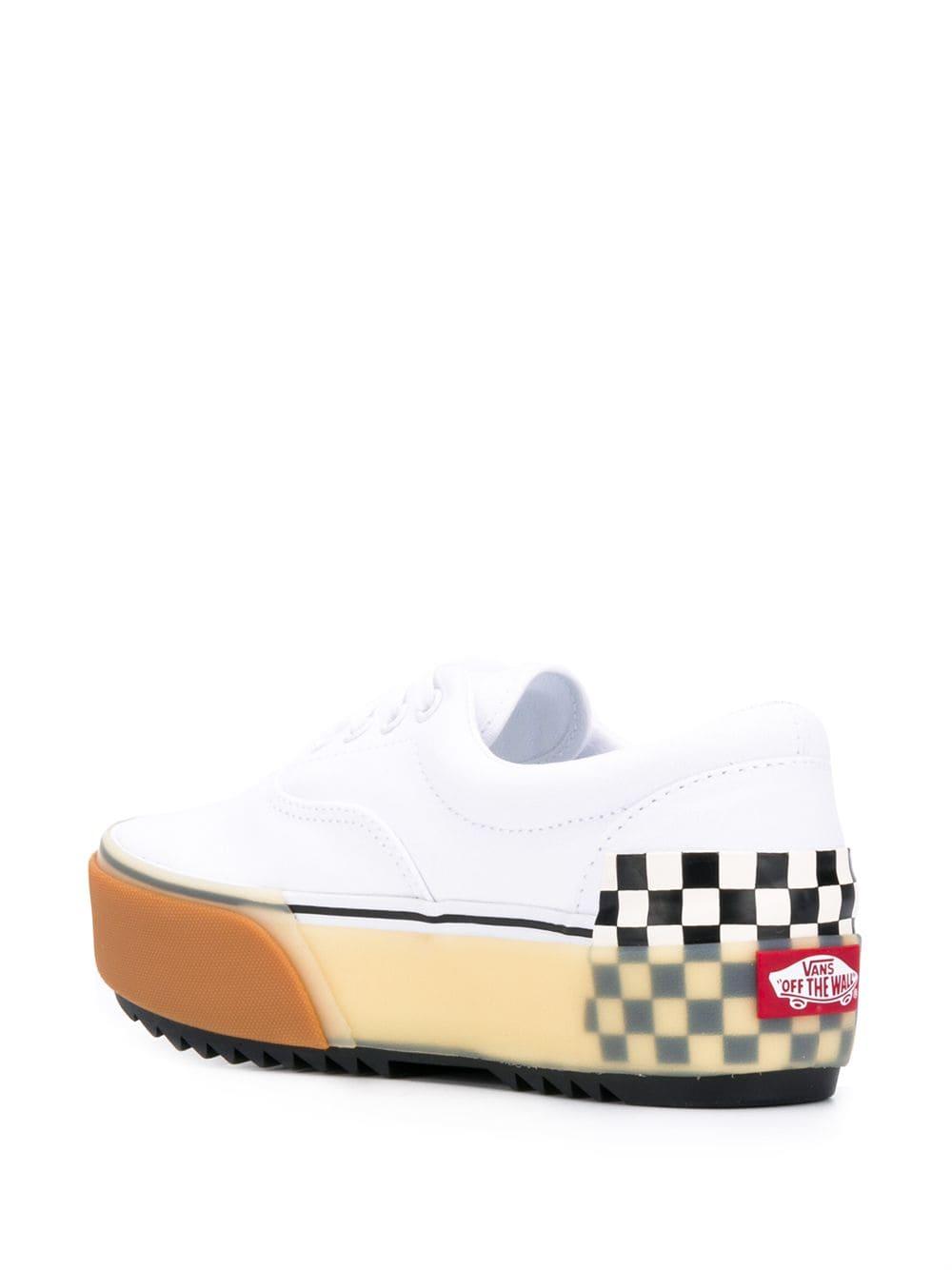 Vans Rubber Era Stacked Sneakers in White | Lyst