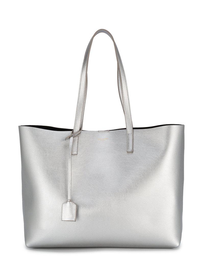 silver tote shopper bag