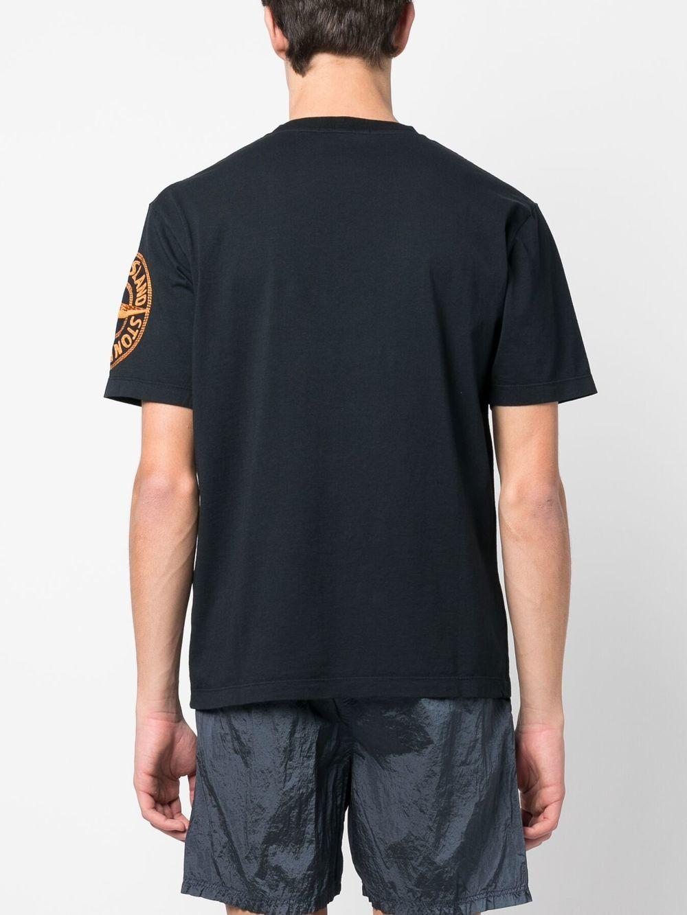 Stone Island Logo-print T-shirt in Black for Men | Lyst