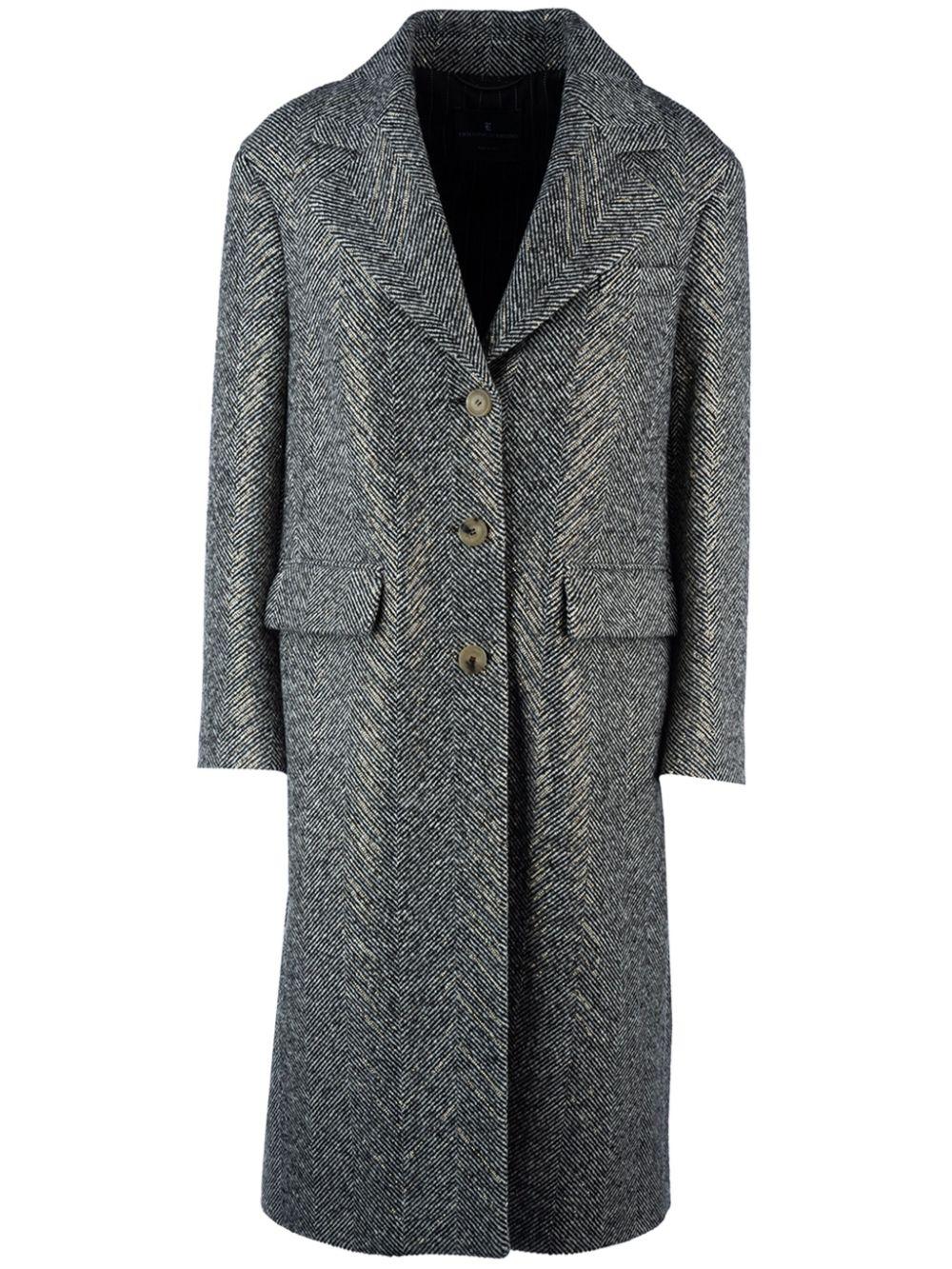 Ermanno Scervino レディース グレー ハウンドトゥース コート コート
