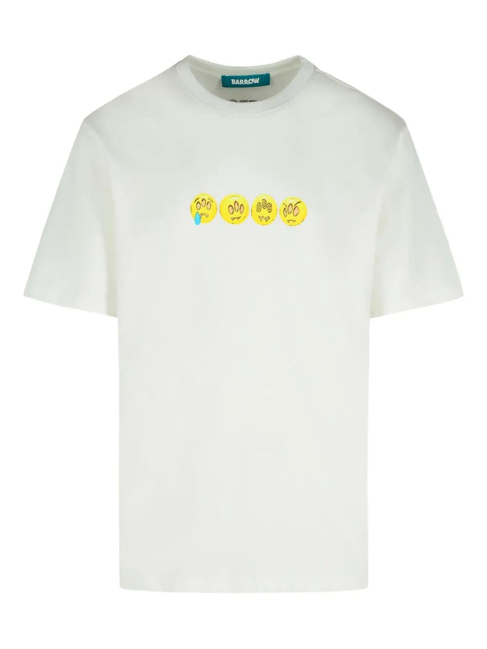 Tシャツ・カットソー BARROW Cotton t-shirt with frontal and back logo print BARROW Logo Printed Unisex Cotton T-shirt Barrow