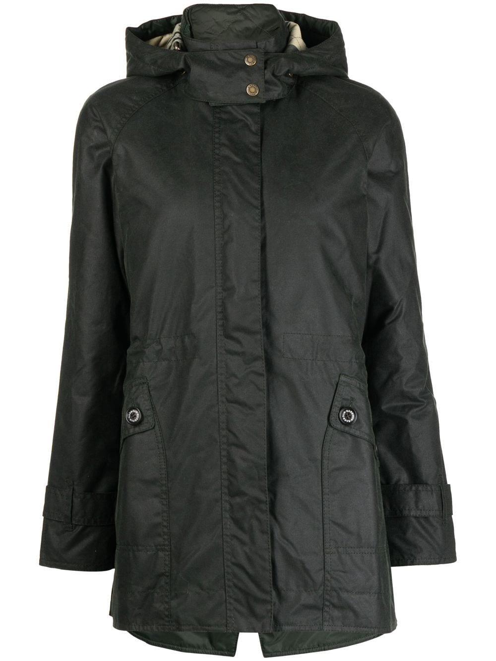 Barbour Cannich Waxed Jacket in Black | Lyst