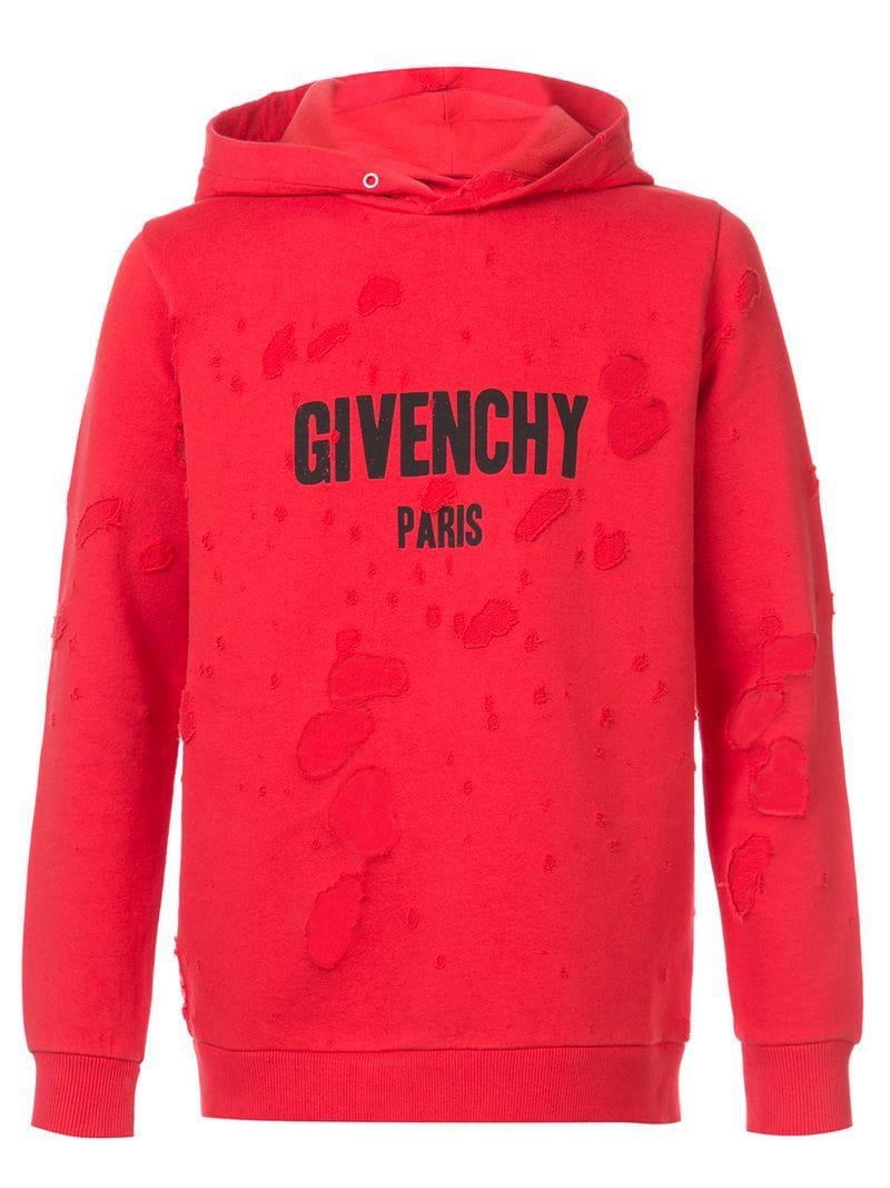 givenchy hole hoodie