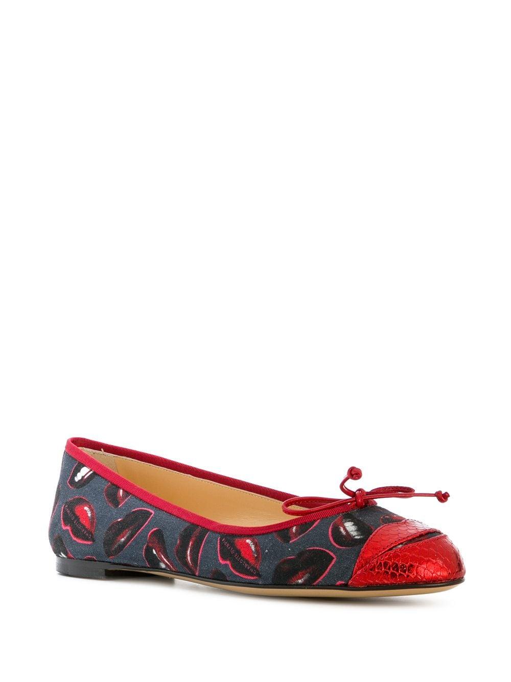 Charlotte Olympia Cotton Kiss Me Darcy! Ballerinas in Blue - Lyst
