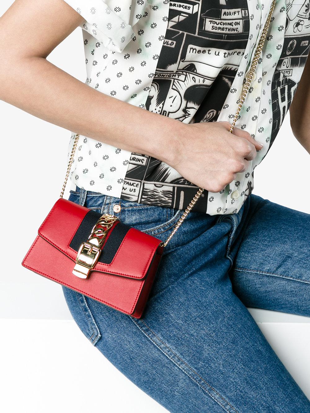 gucci sylvie leather mini bag
