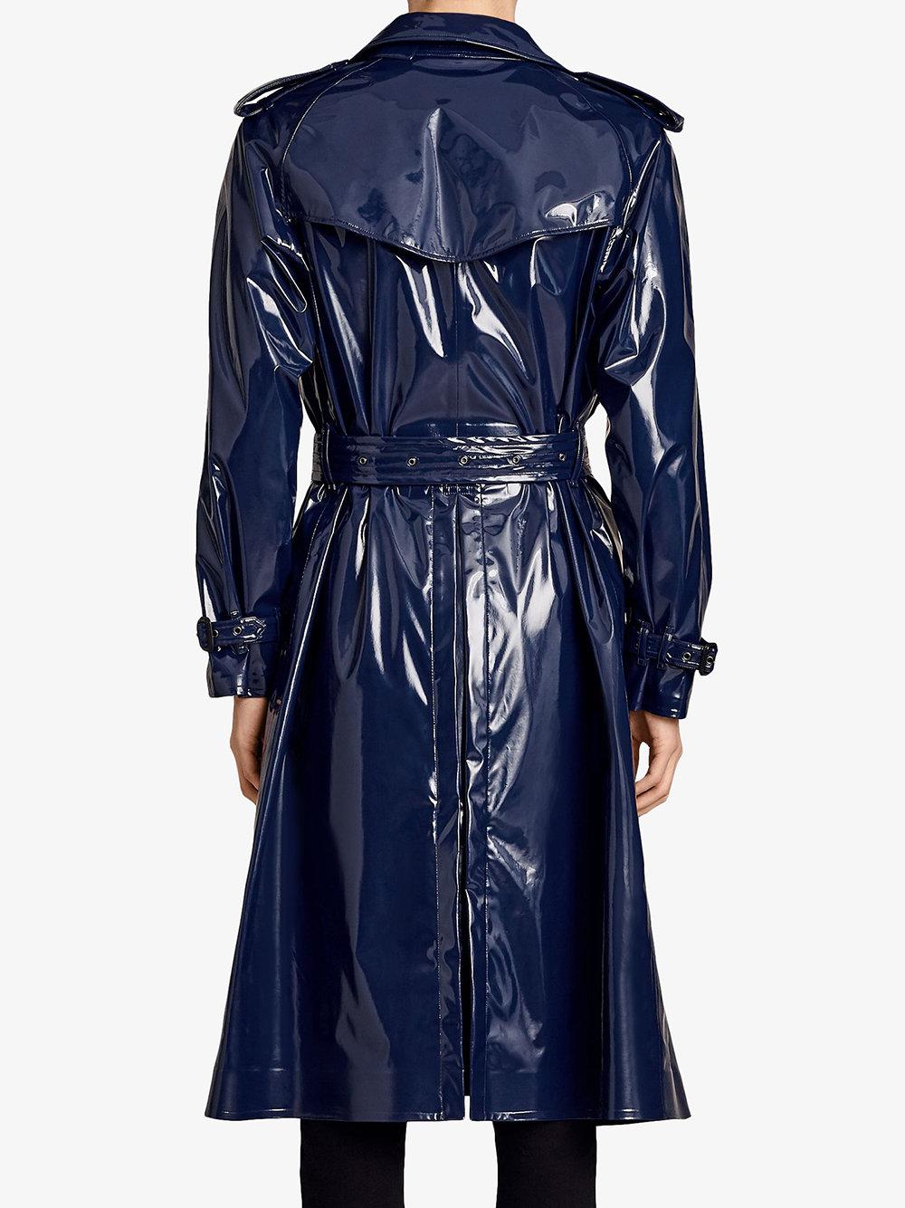 Gabardina estilo laminada Burberry de Algodón de color Azul | Lyst