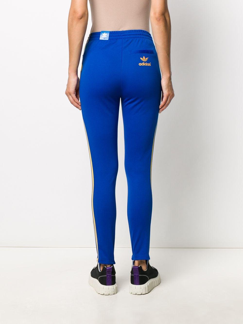 adidas Skinny Stirrup Track Pants in Blue | Lyst