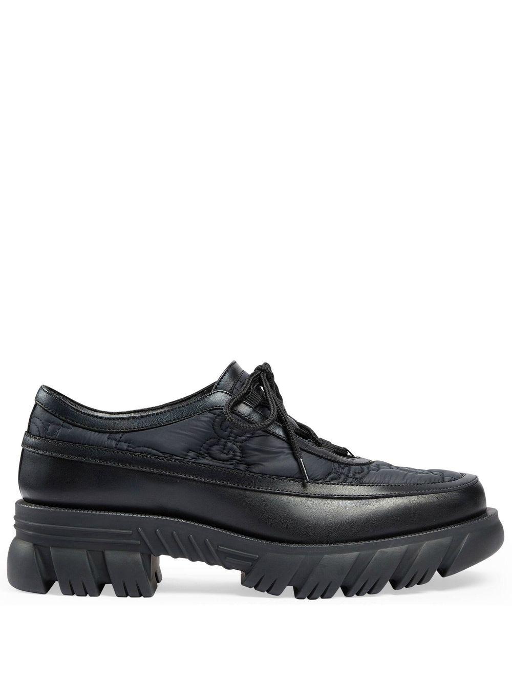 Gucci GG Quilted Lace-up Derby Shoes in Black for Men | Lyst