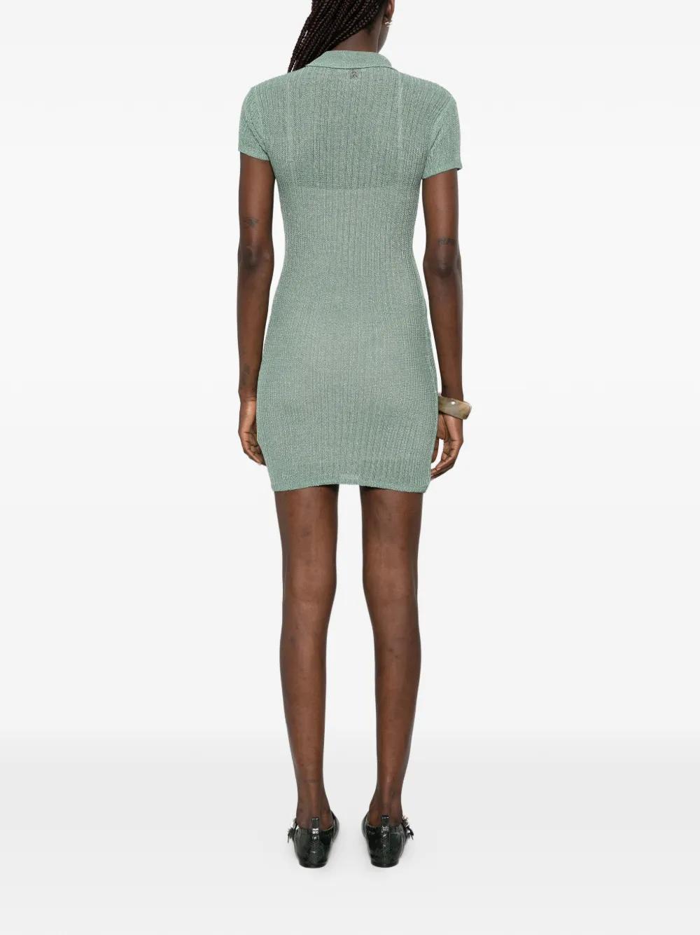 mint green striped dress PATRIZIA PEPE Dress with sash 2A2887 A411-G607-Verde-40 main image 0