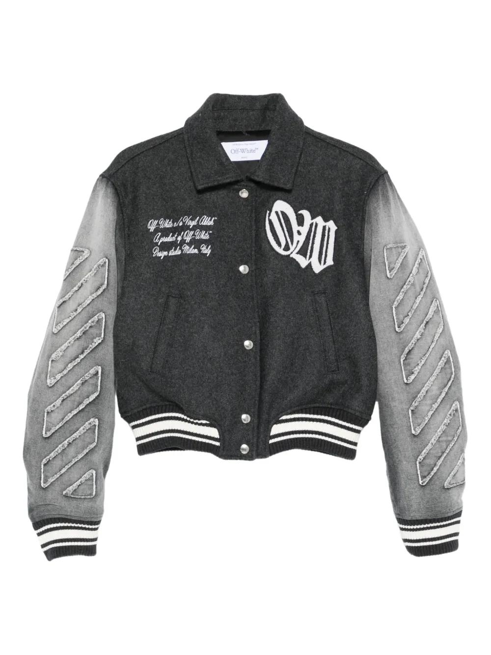 Designer Off White Varsity Jackets for Women - Up to 60% off