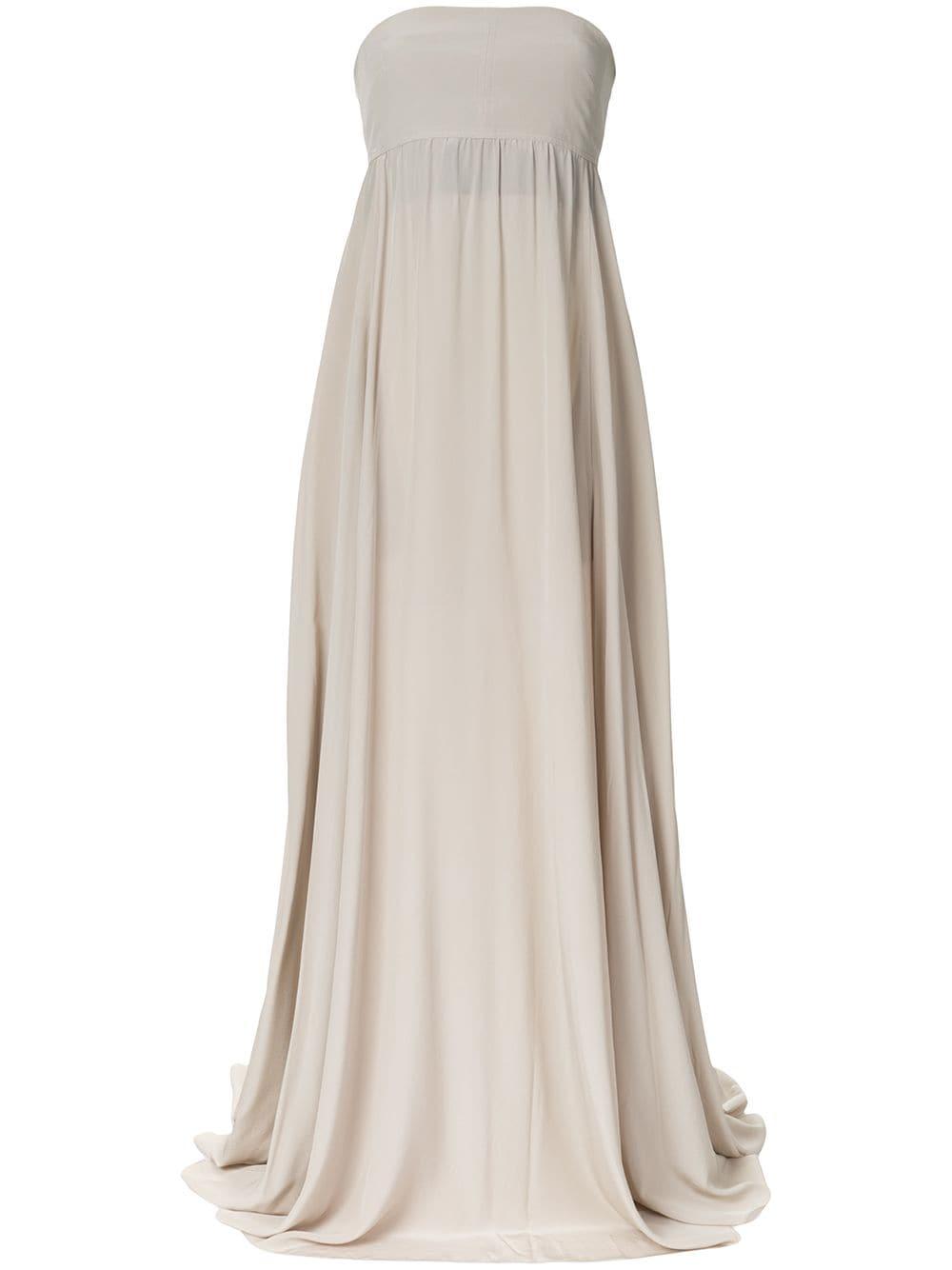 Vera Wang Empire Waist Silk Dress in Green Lyst
