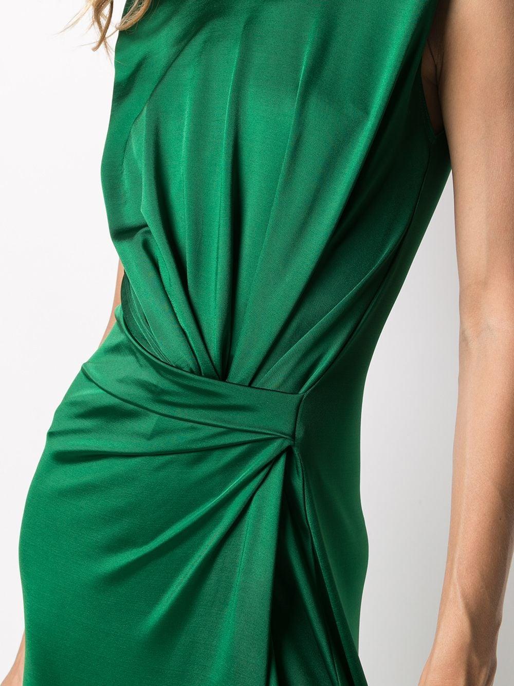 Monse Asymmetric Wrap Dress in Green | Lyst
