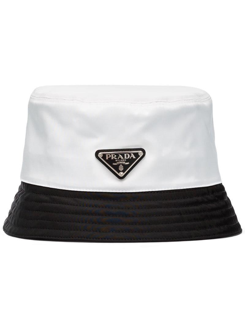 Prada Twotone Bucket Hat in White for Men Lyst