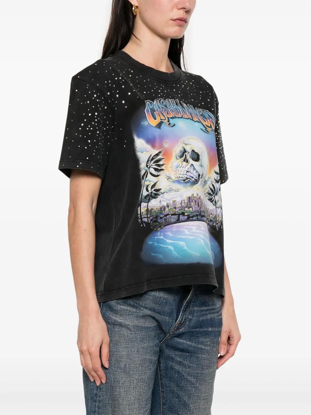 【関送無料】 Casablanca Premonition hotfix printed Tシャツ Casablanca Premonition Hotfix Printed T-shirt In La