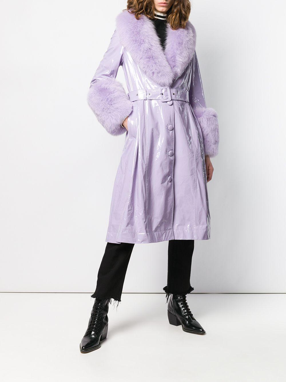 purple coat with fur hood