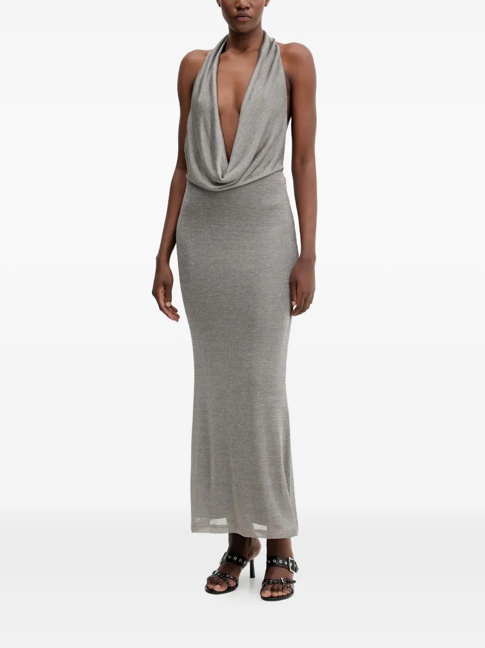 Bardot Halter-Neck Maxi Dress in Gray | Lyst Bardot Halter-Neck Maxi Dress in Gray | Lyst