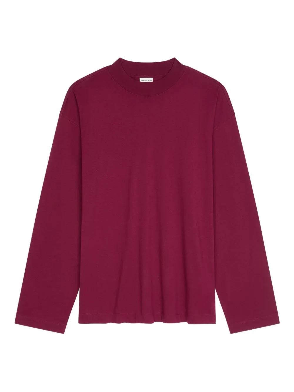 DRIES VAN NOTEN シアタトルネック長袖Tシャツ 0111819204 300 DRIES VAN NOTEN シアタトルネック長袖Tシャツ 0111819204 300
