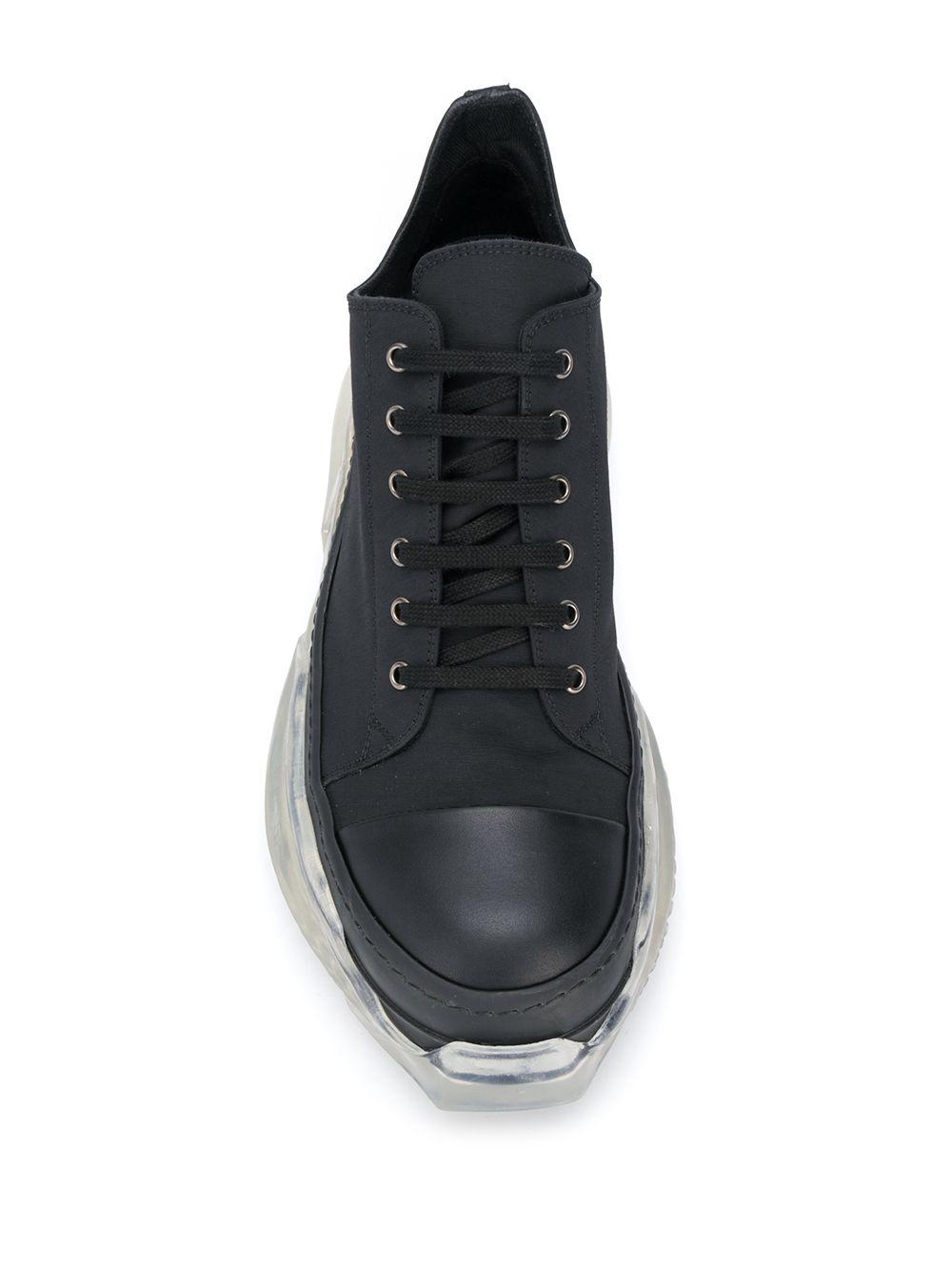 Rick Owens Clear Sole Sneakers in Black for Men | Lyst