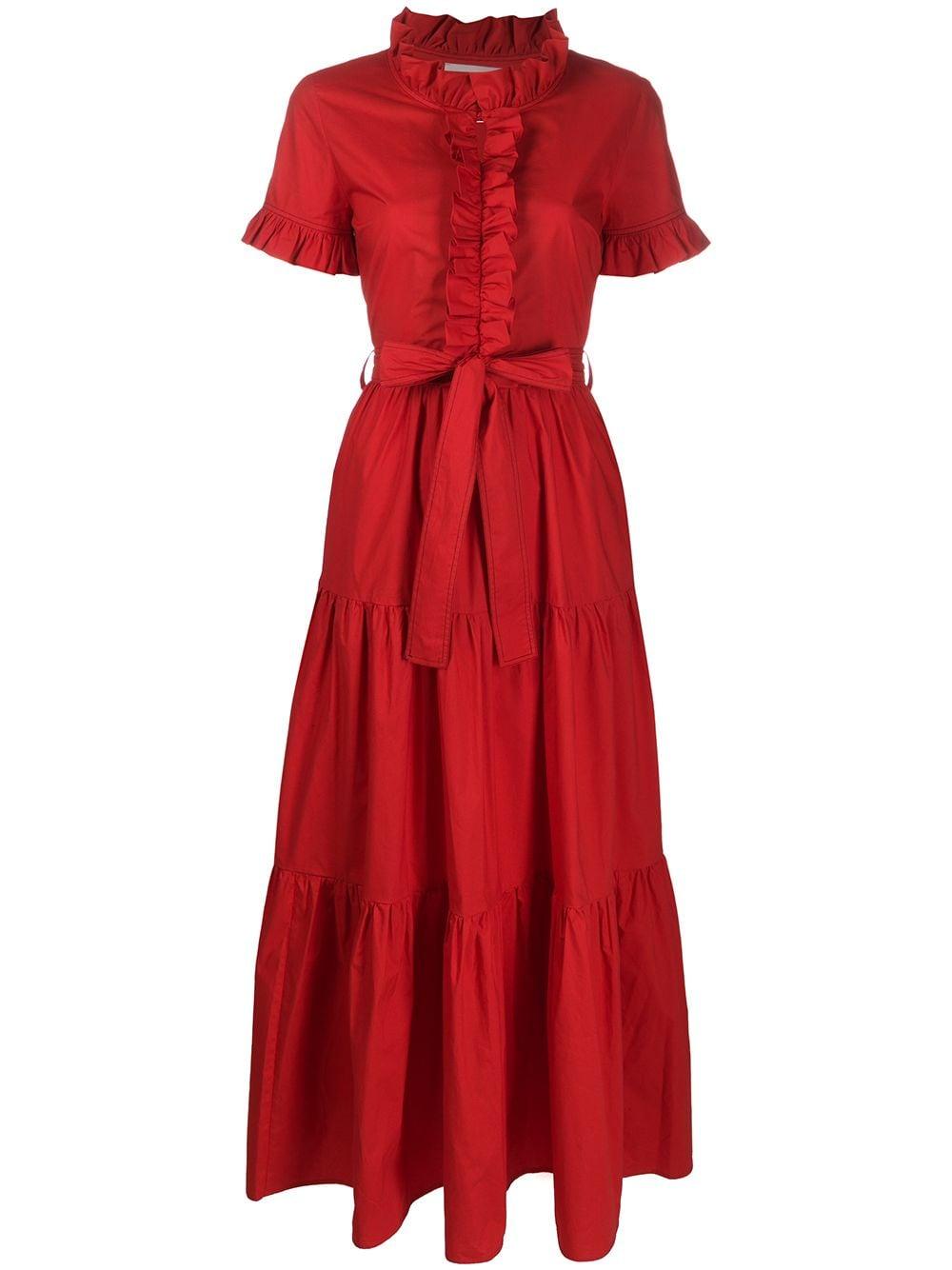 LaDoubleJ Cotton Long And Sassy Dress in Red - Lyst