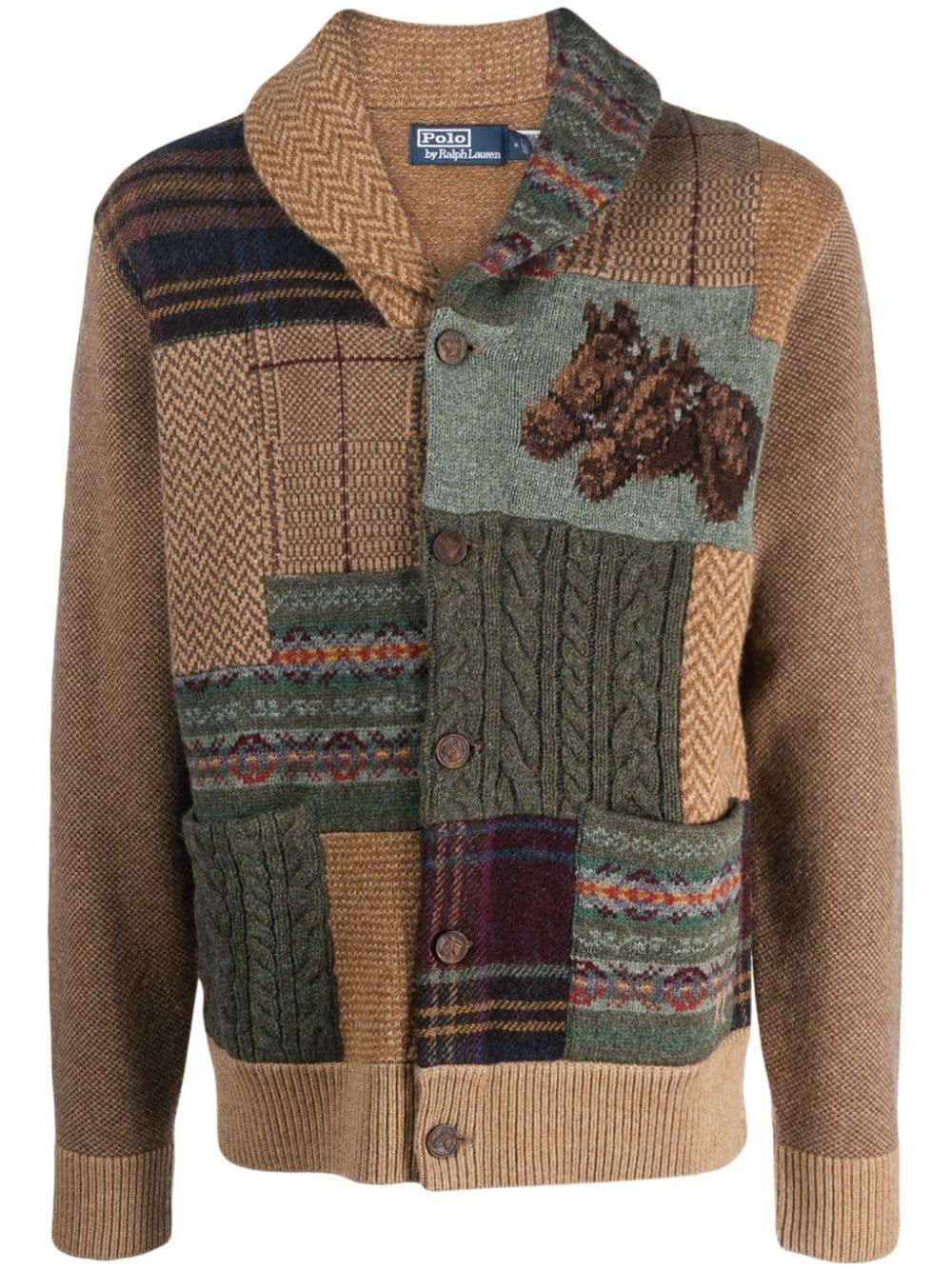 Brooks brothers deals patchwork cardigan