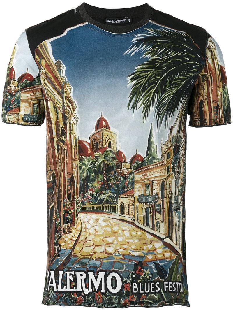 Dolce & Gabbana Palermo Print T-shirt for Men | Lyst