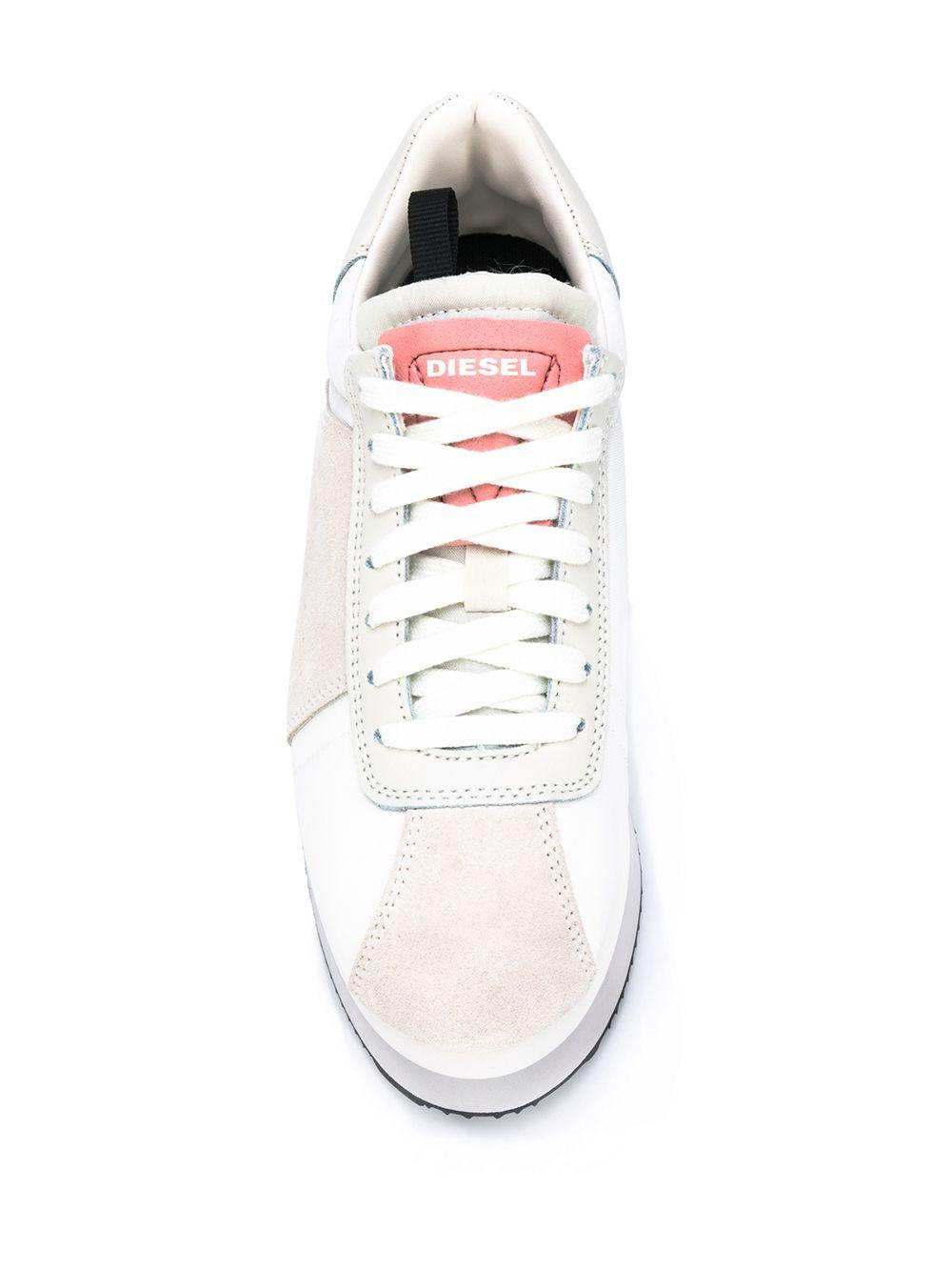 diesel panelled platform sneakers