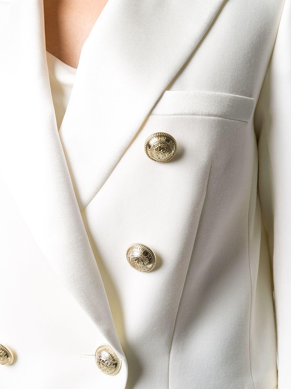 cream balmain blazer