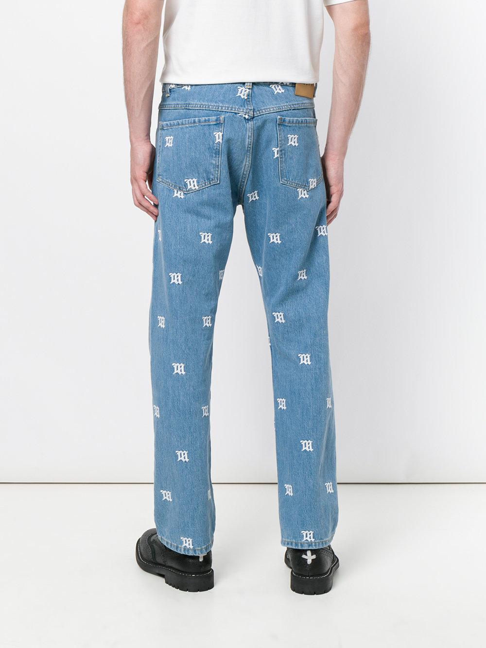 MISBHV Denim Monogram Print Loose Fit 