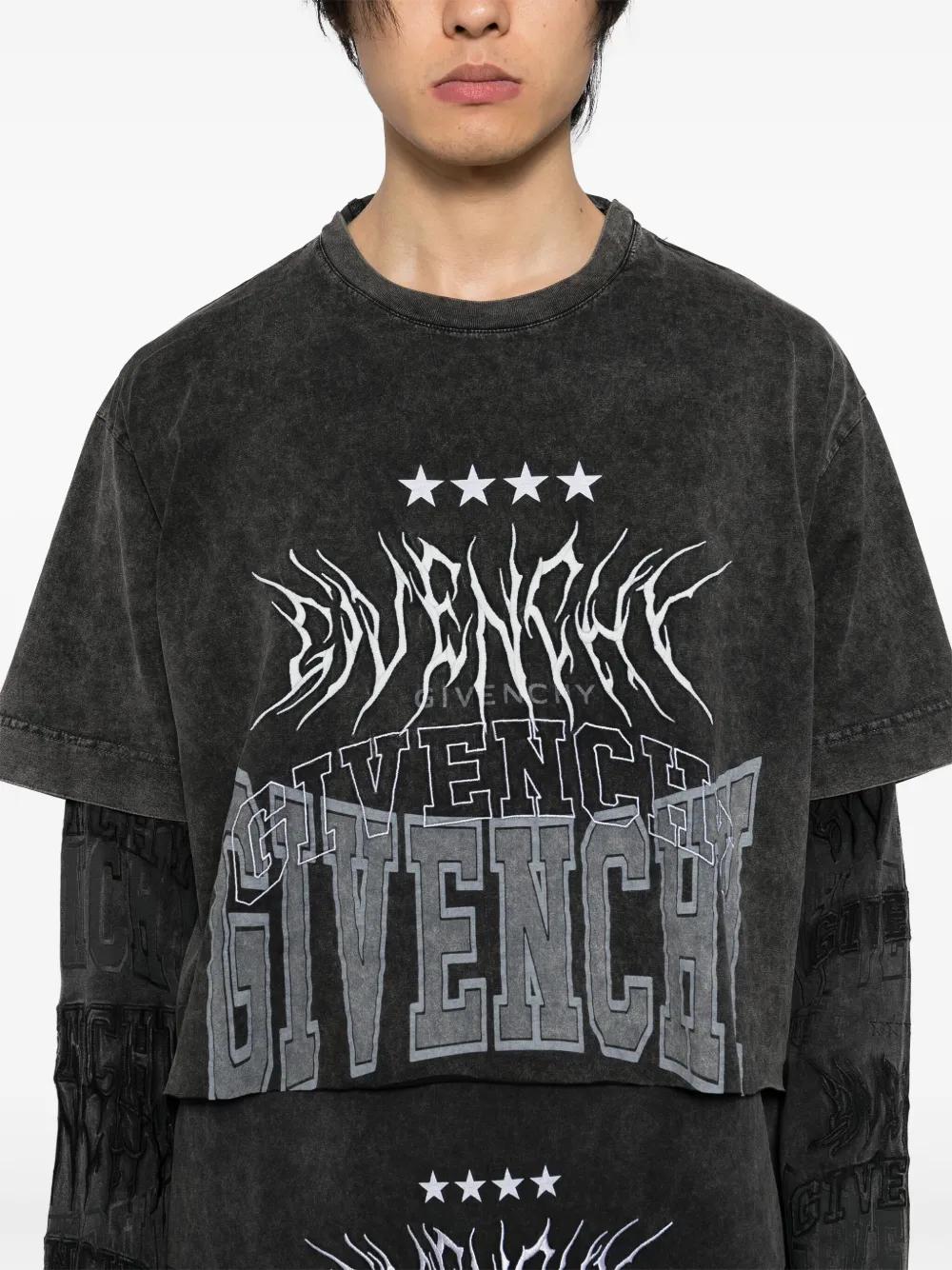 Givenchy Layered-Sleeve T-Shirt in Black for Men | Lyst