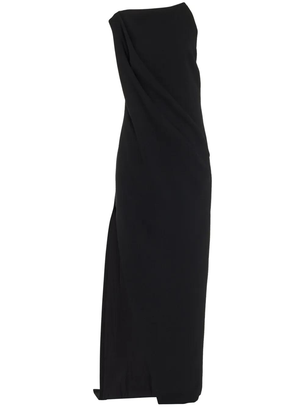 brandon maxwell one shoulder dress Brandon Maxwell One-shoulder Cutout Ribbed Jersey Gown In Black