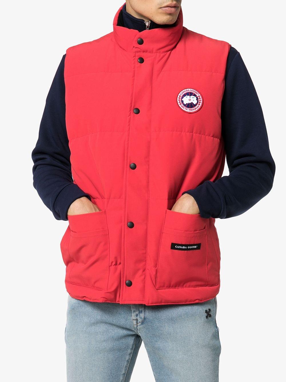 Canada Goose Synthetic Freestyle Gilet Jacket in Red for Men Lyst