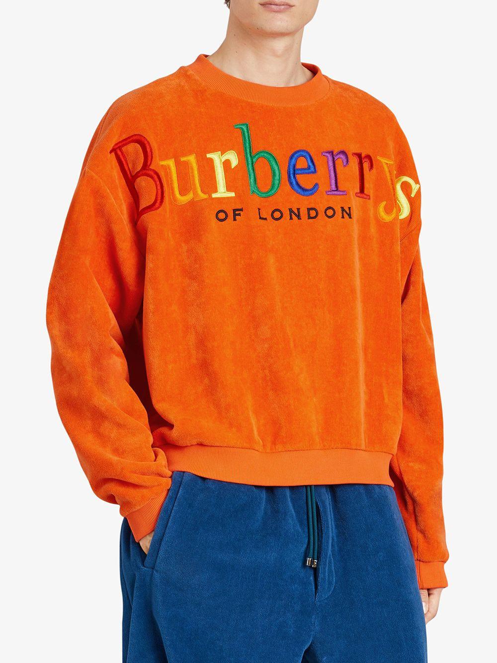 burberry orange sweatshirt