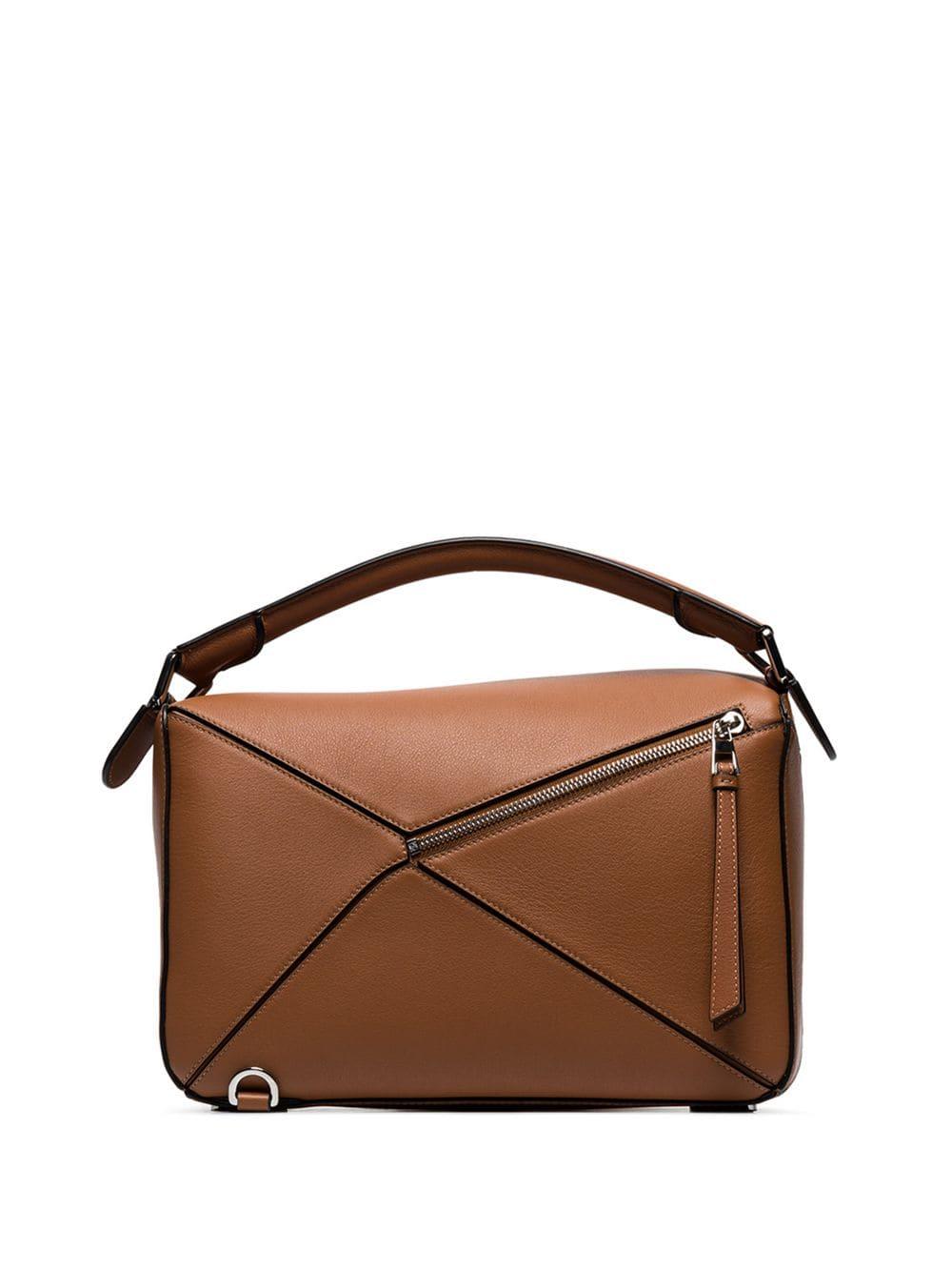 Loewe Brown Puzzle Medium Leather Shoulder Bag in Brown - Lyst