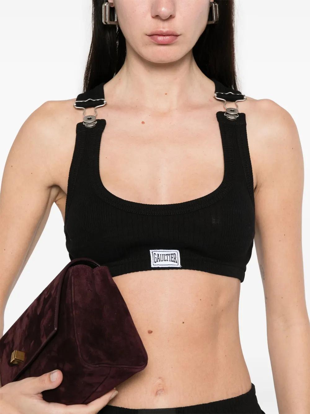 Jean Paul Gaultier Crop Tank Top With Overall Clip And 