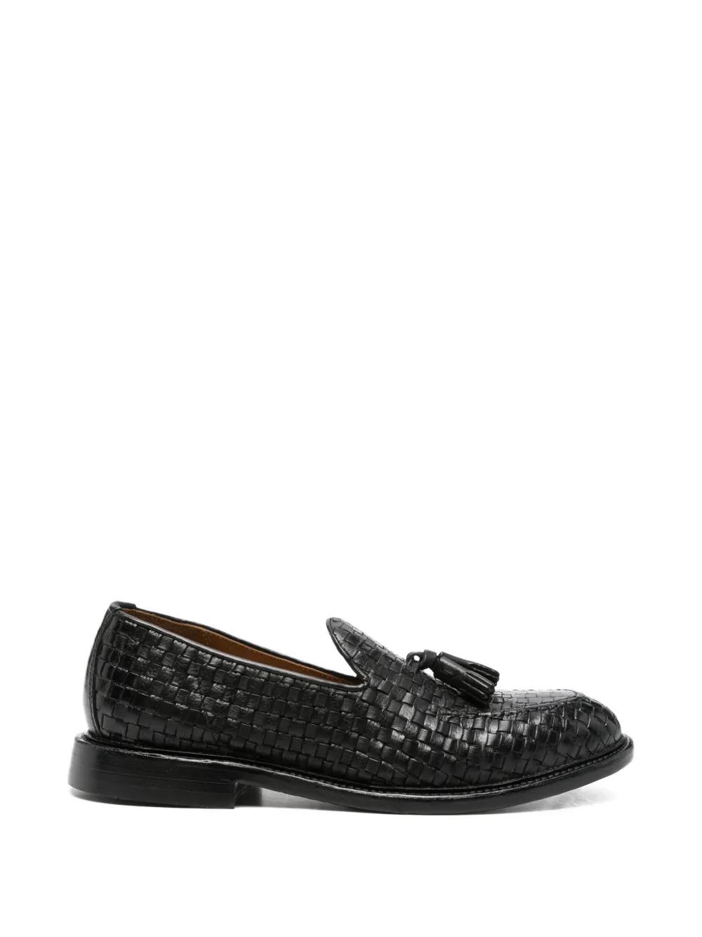 Chaussures Homme Loafer à Franges GREEN GEORGE - Cuir Noir Fait Main En Italie, Neuves Avec Boîte