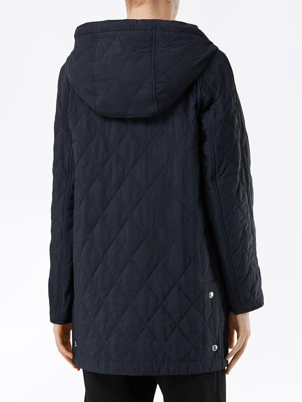 burberry roxwell vintage check hood thermoregulated quilted coat