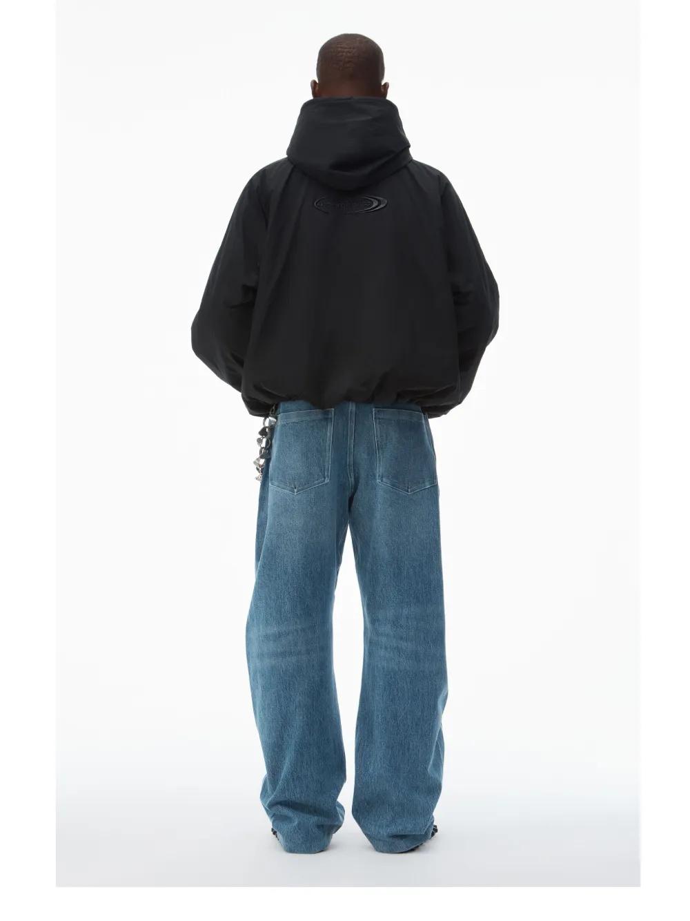 Alexander Wang Reversible Raglan Zip Hoodie in Black | Lyst