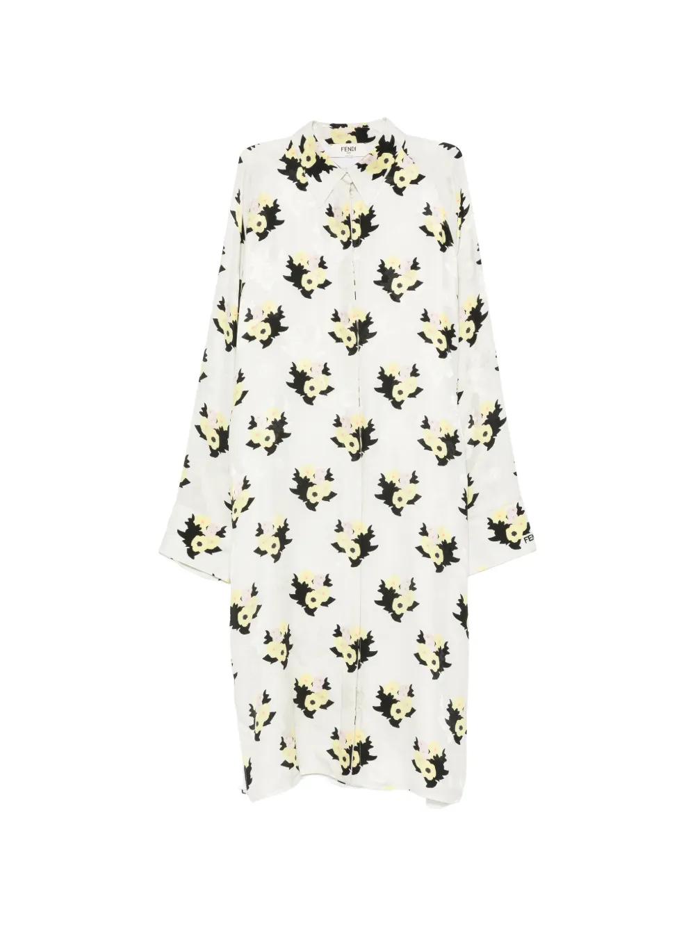 white christmas dresses Fendi Multicolor Polyamide Casual Dress  Visamoda