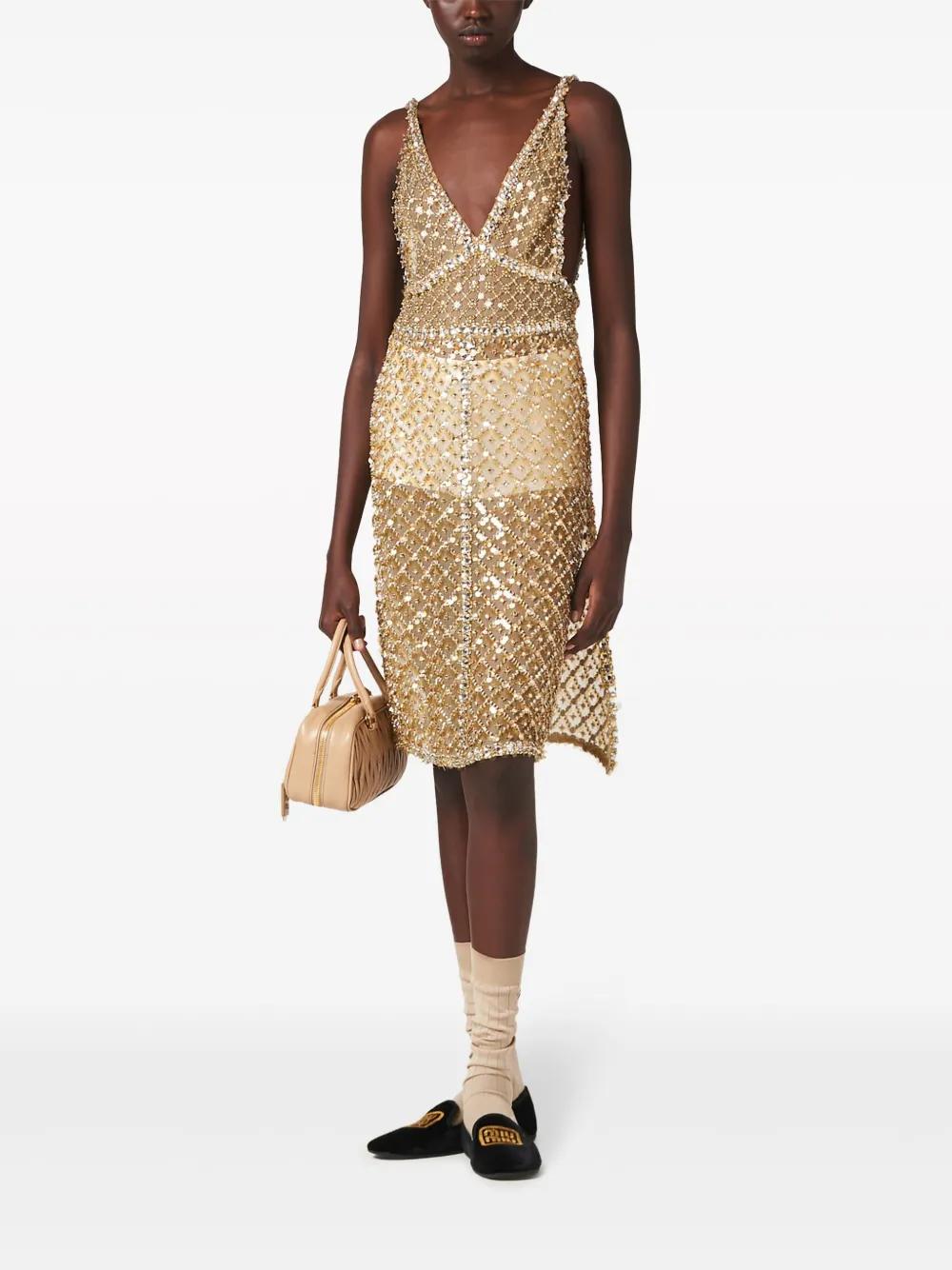 Miu Miu Embellished Dresses for Women | Lyst