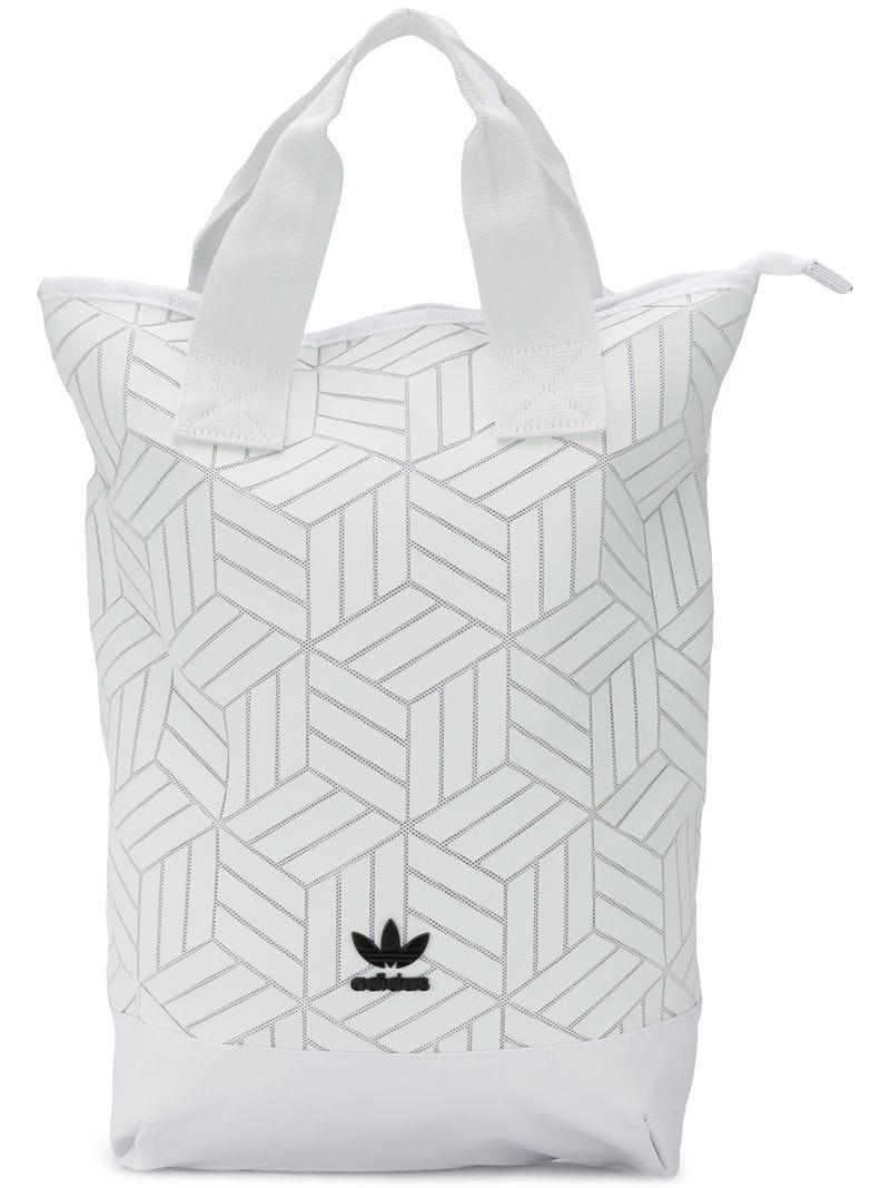 adidas Geometric Logo Backpack in White Lyst UK