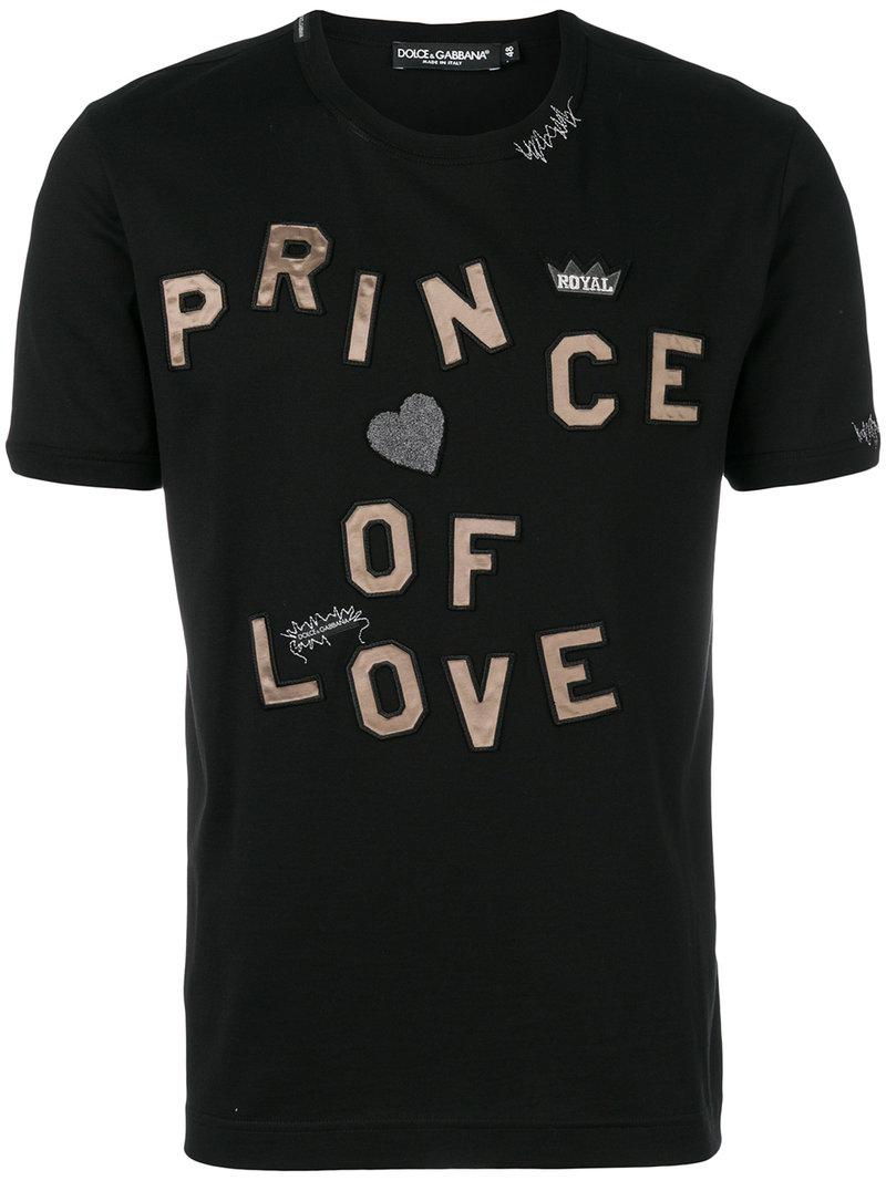 Dolce & Gabbana Prince Of Love T-shirt in Black for Men | Lyst