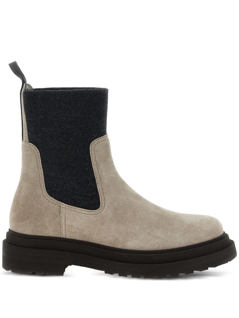BRUNELLO CUCINELLI ショートブーツ グレージュ