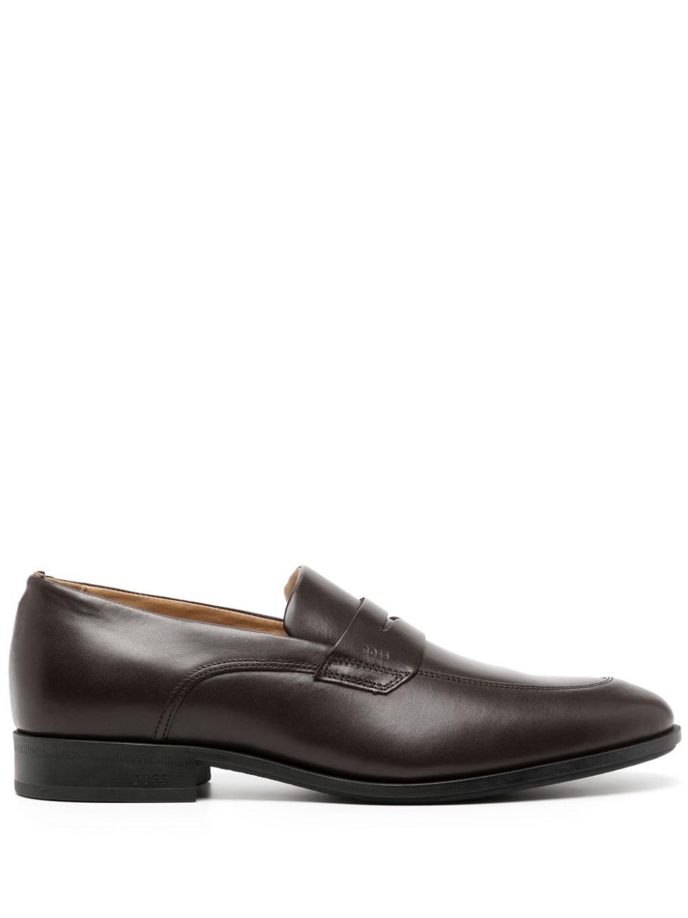 BOSS by HUGO BOSS Colby Leather Penny Loafers in Brown for Men | Lyst UK