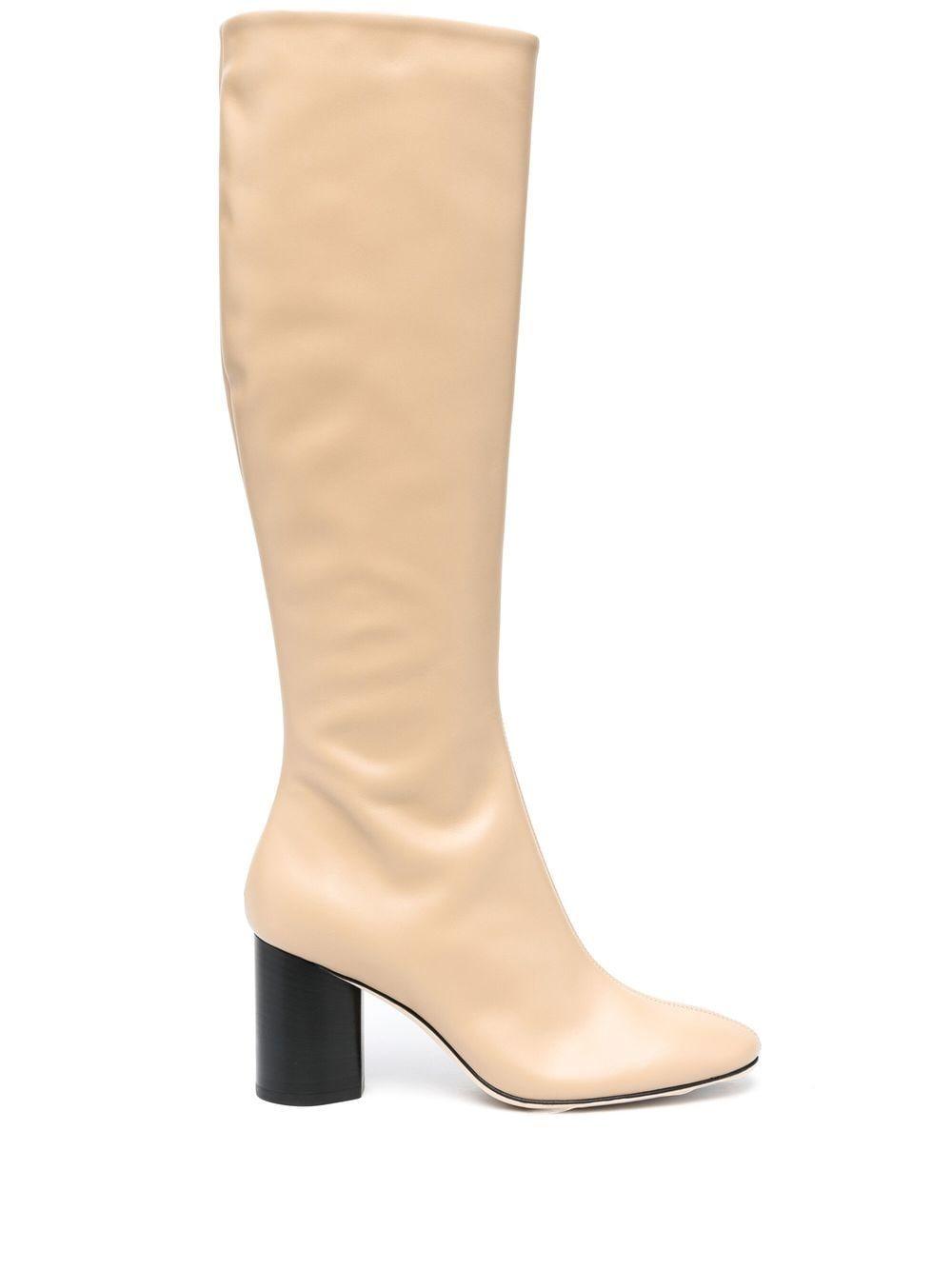Aeyde Ariana 75mm Knee-high Boots in White | Lyst
